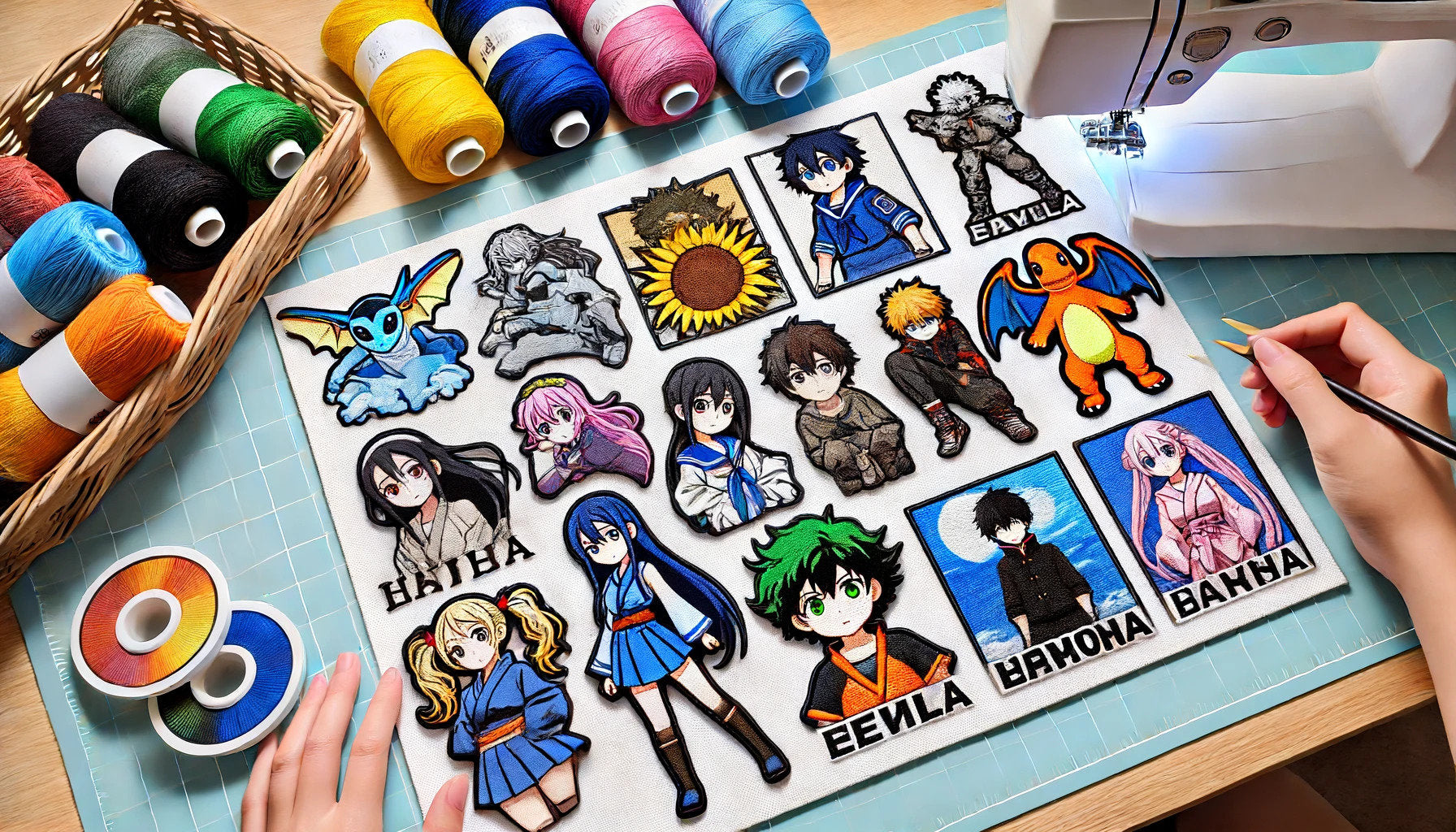 Personalisierte Anime-Patches - Hochwertige Stickerei, Individuelle Designs